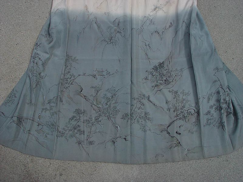 Amazing Artwork in Mens Silk Juban Kimono