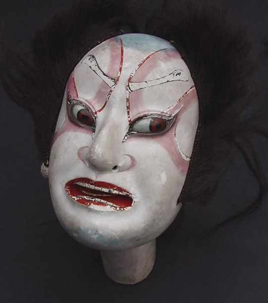 Large Kabuki Puppet Doll Heads