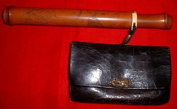 Tobacco Pouch, bamboo pipe case