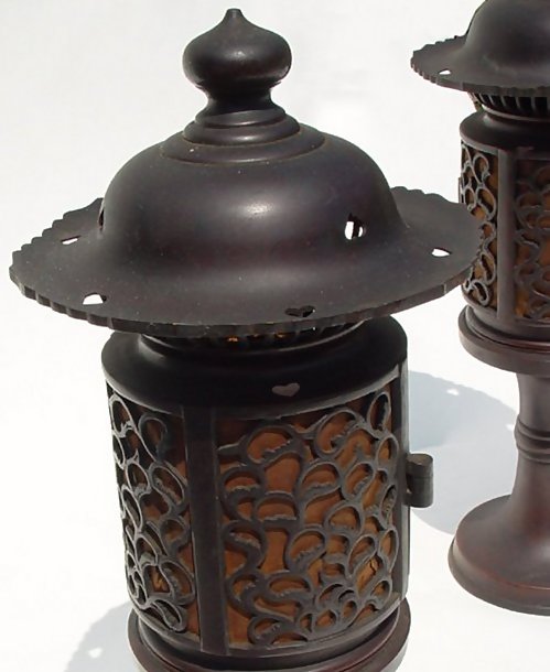 Japanese Old Bronze Lanterns