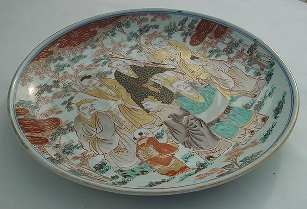 Large Imari Charger, Seven Sages of Bamboo Grove