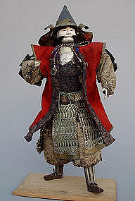 Antique Japanese Samurai Warrior Doll