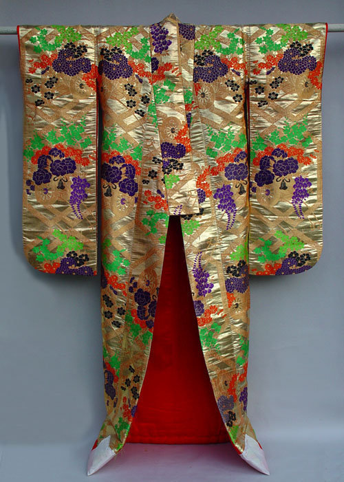 Beautiful Gold Japanese Wedding Gown. Noh Costume like