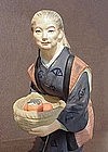 Hakata Doll, Old Woman with Persimmons