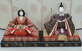 Old Japanese Hina Dolls, Large Emperor and Empress Doll