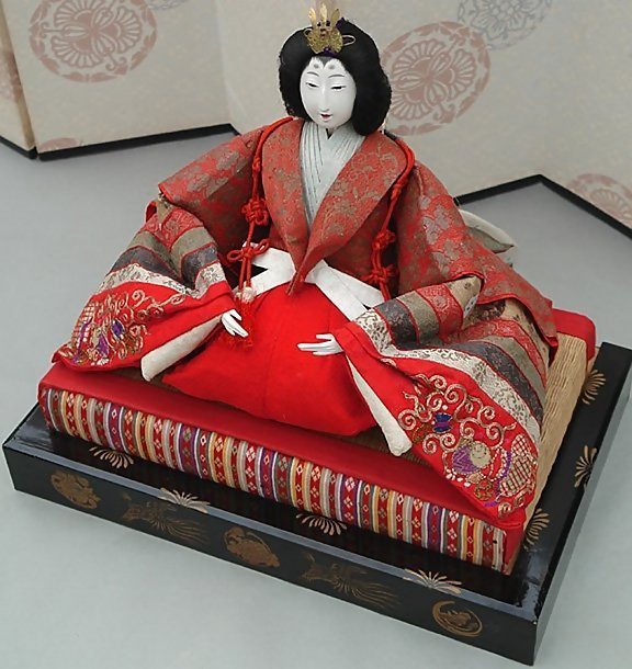 Old Japanese Hina Dolls, Large Emperor and Empress Doll