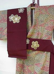 Very elegant Silk Kimono with Obi