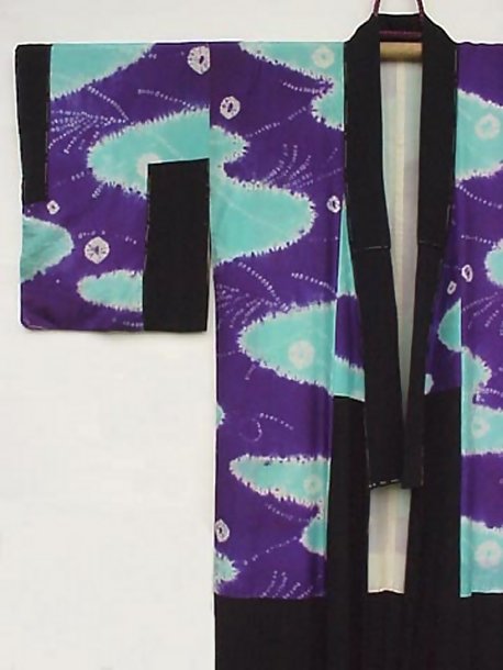 Hand Tie-Dye Silk kimono Jyuban