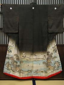 Beautiful Antique Japanese Silk Kimono, Wedding Gown