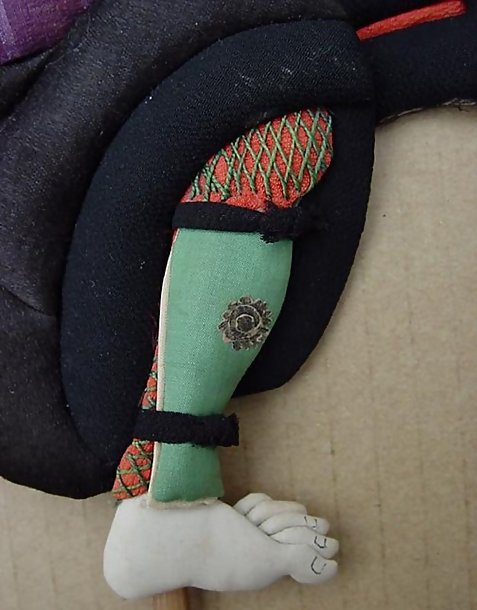 Large Antique Japanese Oshie Ningyo Doll, Kabuki Actor