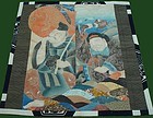 Antique Quilt Art, Japanese Nobori Banner Wall Decor