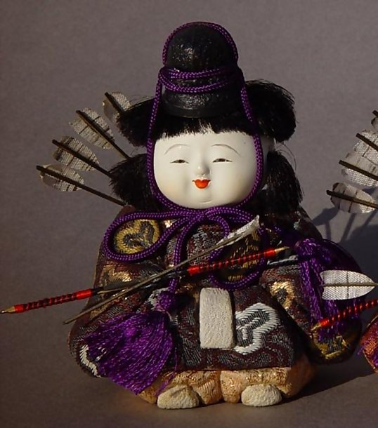 Cute Japanese Kimekomi Hina Dolls, Imperial Guards