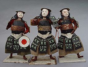 Unique Country Samurai Ningyo Dolls in Yoroi
