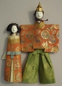 Standing Hina Dolls, Japanese Tachi-bina Ningyo