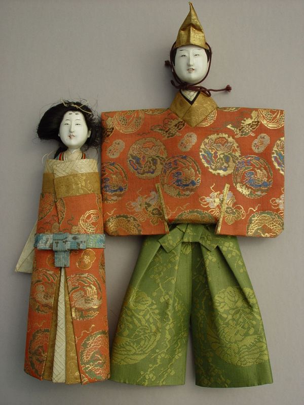 Standing Hina Dolls, Japanese Tachi-bina Ningyo