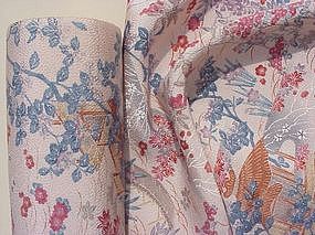 Beautiful Old Yuzen Kimono Silk - full roll