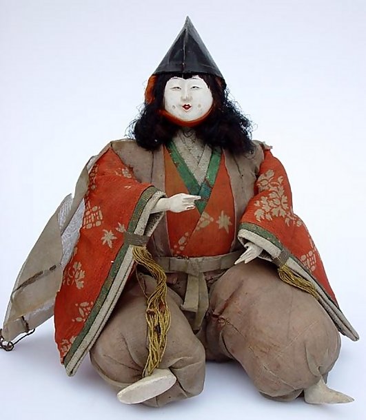 Japanese Antique Servant Hina Doll, Edo Ningyo
