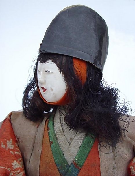 Japanese Antique Servant Hina Doll, Edo Ningyo