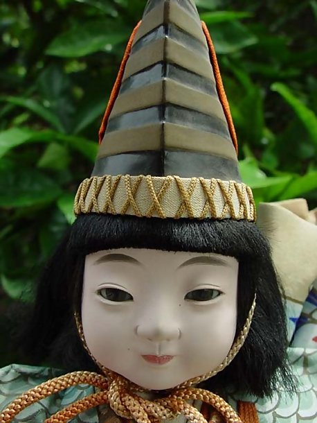 Large Antique Japanese Sanbaso Dancing Crane Doll