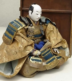 Japanese Antique Doll, Large Samurai General in Armor
