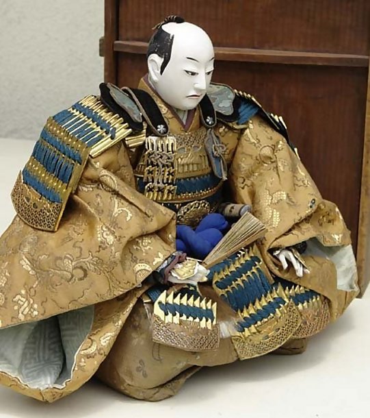 Japanese Antique Doll, Large Samurai General in Armor