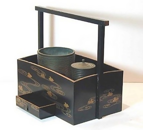 Antique Japanese Smoker's Set with Makie