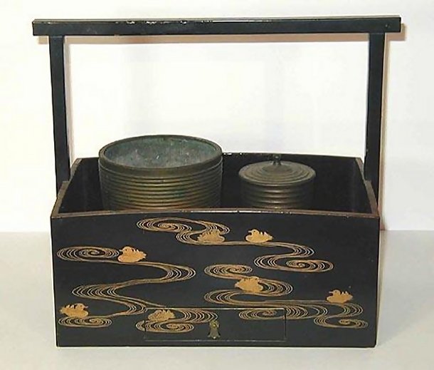 Antique Japanese Smoker's Set with Makie