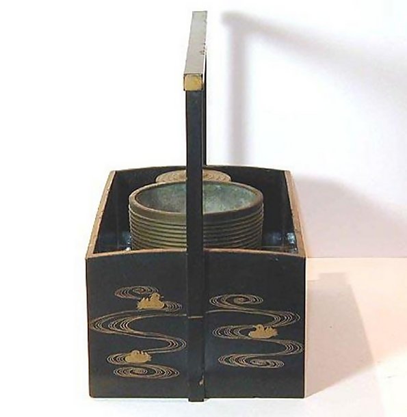 Antique Japanese Smoker's Set with Makie