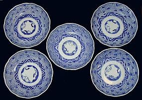 Imari Namasu Dishes with Karakusa Design