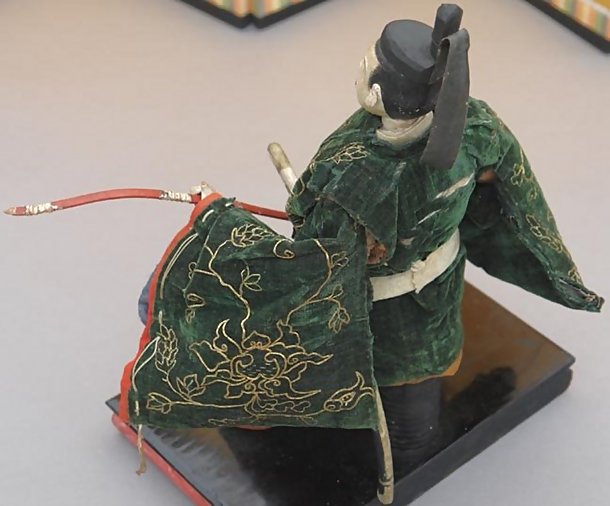 Unique Japanese Edo Zuishin Dolls in Kabuki Costume