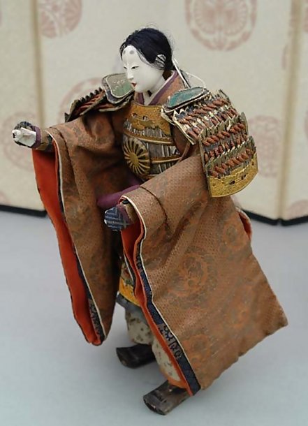 Japanese Antique Samurai warrior Dolls, Empress Jingo