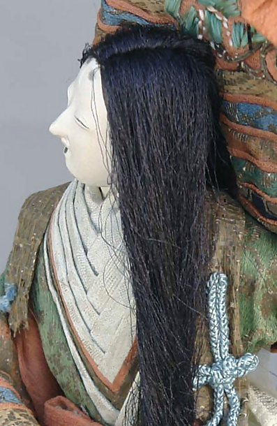 Antique Takeda Ningyo, Noh Okina Dancer Female Doll
