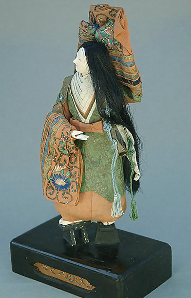 Antique Takeda Ningyo, Noh Okina Dancer Female Doll