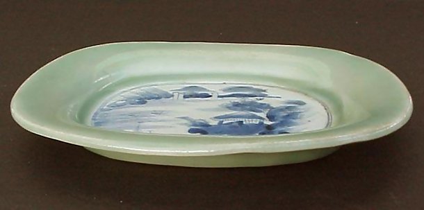 Beautiful Japanese Celadon dish, Seiji