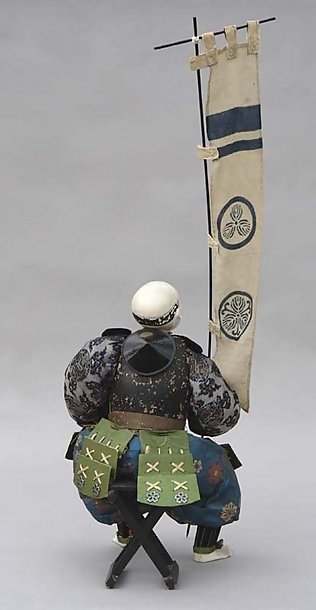 Large Antique Japanese Doll,  Samurai Retainer Doll