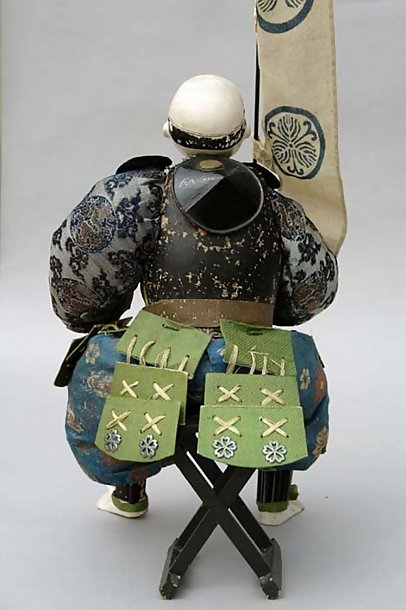 Large Antique Japanese Doll,  Samurai Retainer Doll