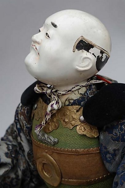 Large Antique Japanese Doll,  Samurai Retainer Doll