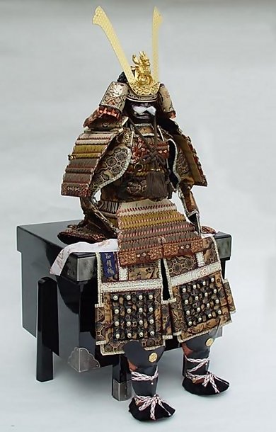 Japanese Boy's Day Samurai Yoroi Armor, Kabuto Helmet