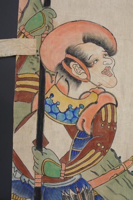 Antique Nobori Japanese Banner Hand Dyed Samurai
