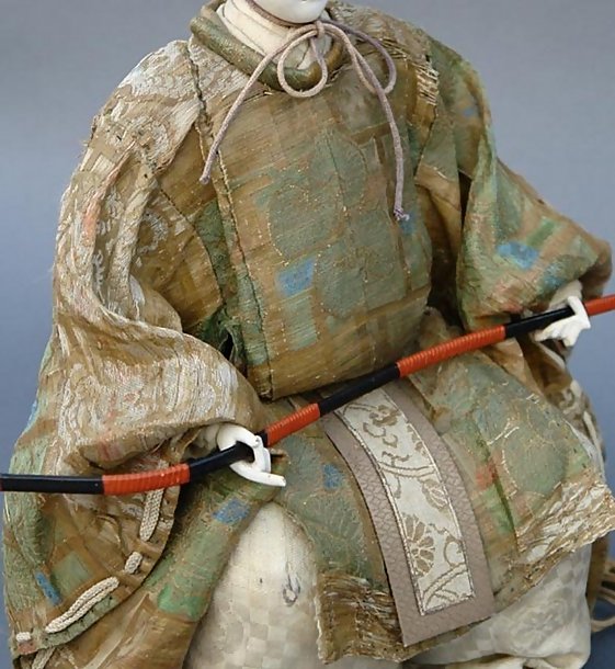 Antique Japanese Aristocrat Doll from Edo Period
