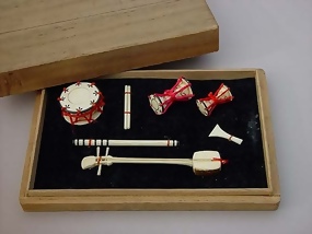 Japanese Doll Accessory, Miniture Music Instruments