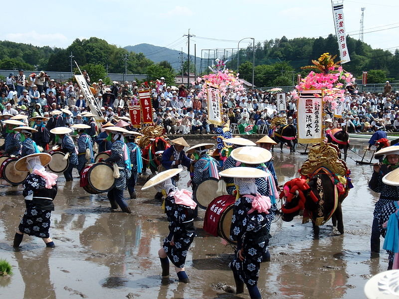 Japanese Ox Saddle, Hana-Taue Flower-Rice Planting