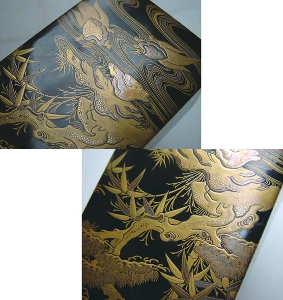 Mame Ichimatsu Doll in Antique Japanese Lacquer Box