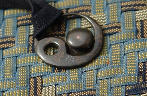Antique Japanese Sagemono Wallet in woven silk cords