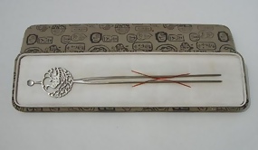 Old Japanese Kanzashi Silver Hairpin