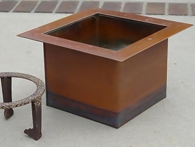 Copper Rodan Sunken Hearth, Chanoyu Japanese Tea Room