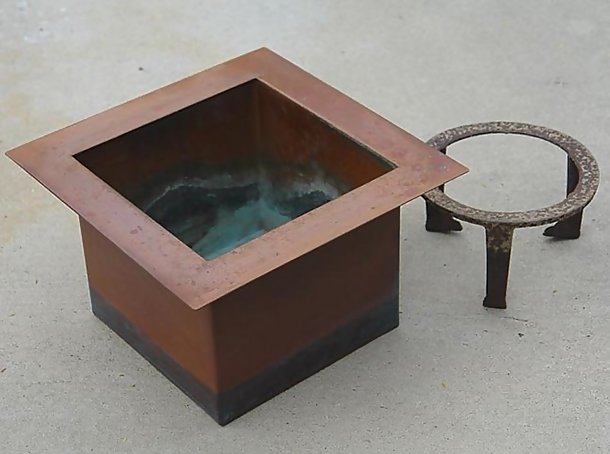 Copper Rodan Sunken Hearth, Chanoyu Japanese Tea Room
