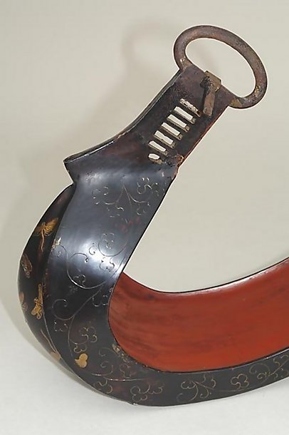 Antique Japanese Abumi (Stirrups) with Dragonfly