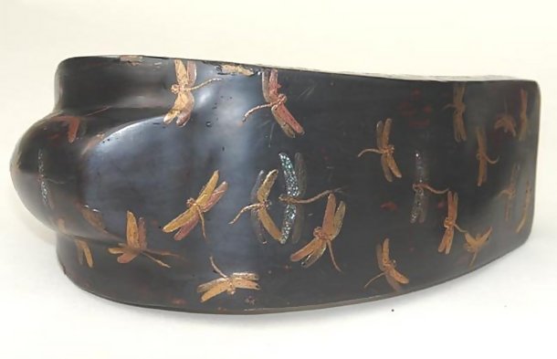 Antique Japanese Abumi (Stirrups) with Dragonfly