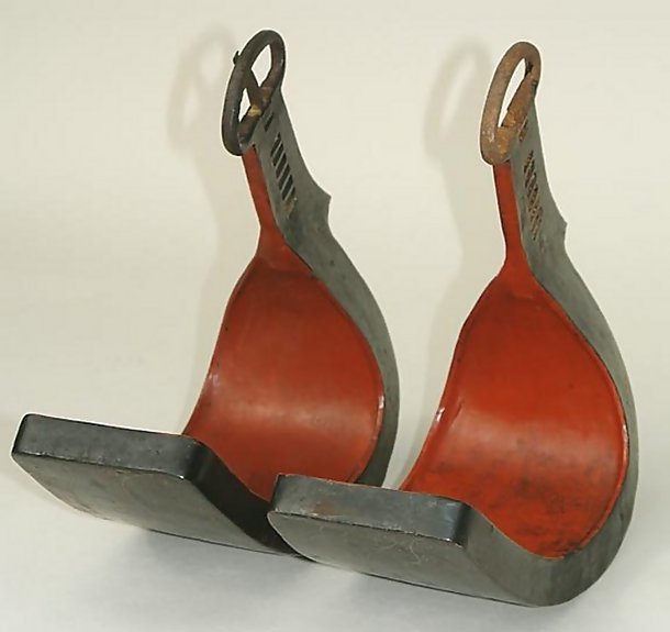 Japanese Antique Abumi (Stirrups) with Ni-o